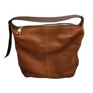 Vince Camuto Caramel Crisp Multi Genuine Leather Shoulder Bag With Strap & Zip C